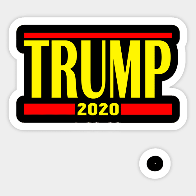 Trump 2020 Yellow Sticker by Netcam